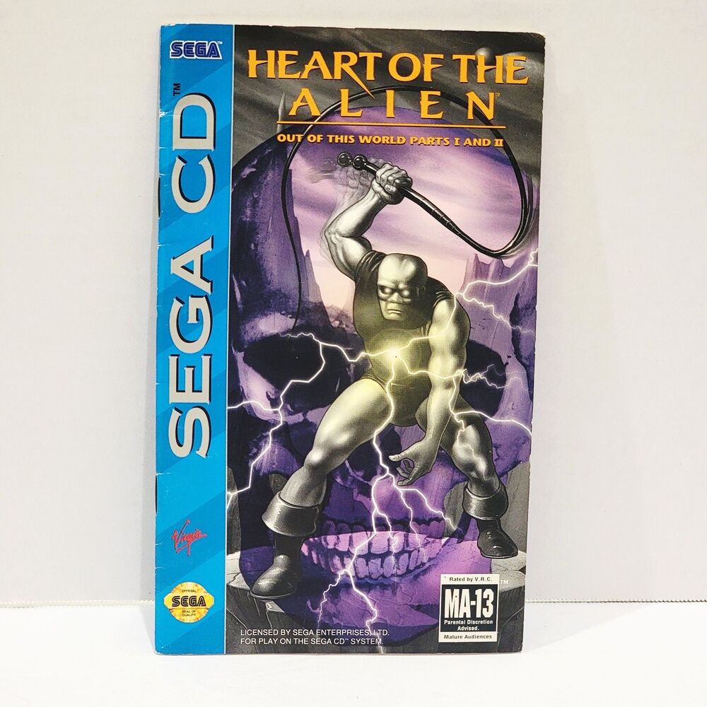 Heart of the Alien Instruction Booklet Manual w/ Registration Card Sega CD 1994